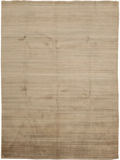 Simple Beige Tan Gabbeh Rug with Subtle Gradient for Minimalist Decor 8'x11'