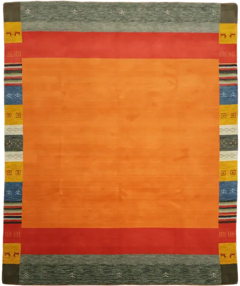 Orange/Terra Cotta Contemporary Artisanal Rug with Warm Inviting Tones 8'x10'