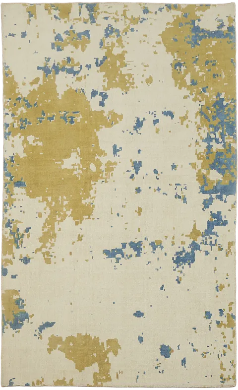 Hand-Knotted Distressed Abstract Rug 5' x 8' Rug Source