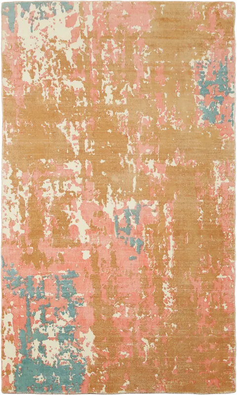 5x8 Contemporary Hand-Knotted Distressed Rug