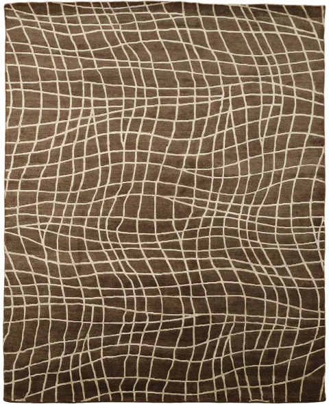 Contemporary Nepalese Brown Area Rug 8x10