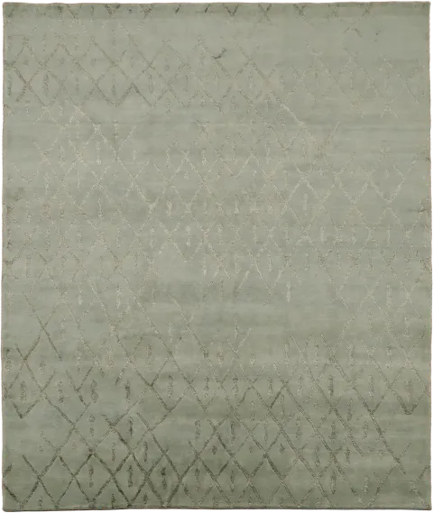 8x10 Modern Nepalese Area Rug featuring Diamond Pattern