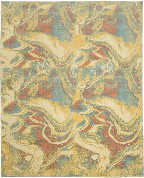 Multicolor Swirl Design Area Rug with Textured Artistic Appeal 8x10