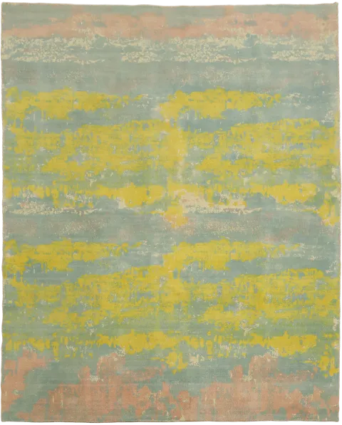 Handwoven Pastel Rug with Unique Abstract Patterns 8x10