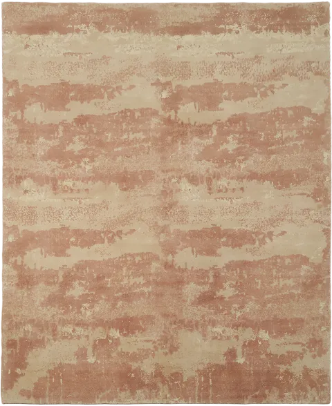 8x10 Abstract Oriental Area Rug in Soothing Peach & Cream