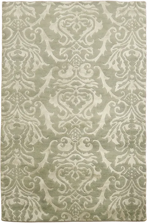 Nepalese Modern Abstract Wool Area Rug 4x5