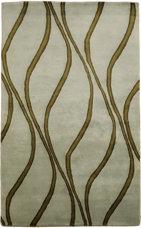 Hand-Knotted Nepalese 3x6 Wool Rug