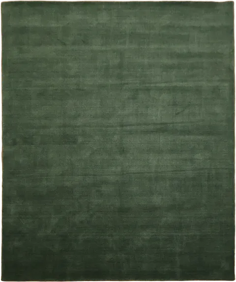 Solid Forest Green Gabbeh Area Rug for Modern Living Spaces 8'x10'