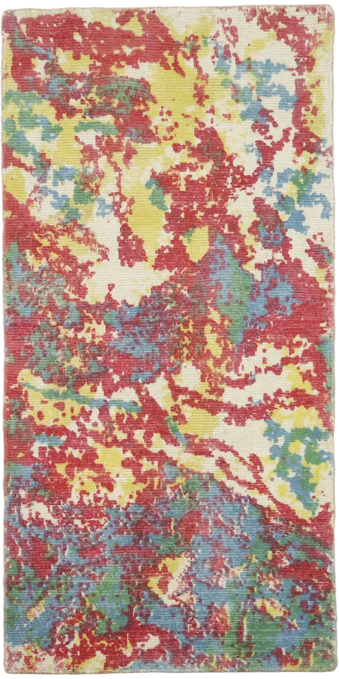 Artistic and Colorful Abstract Rug 2x4