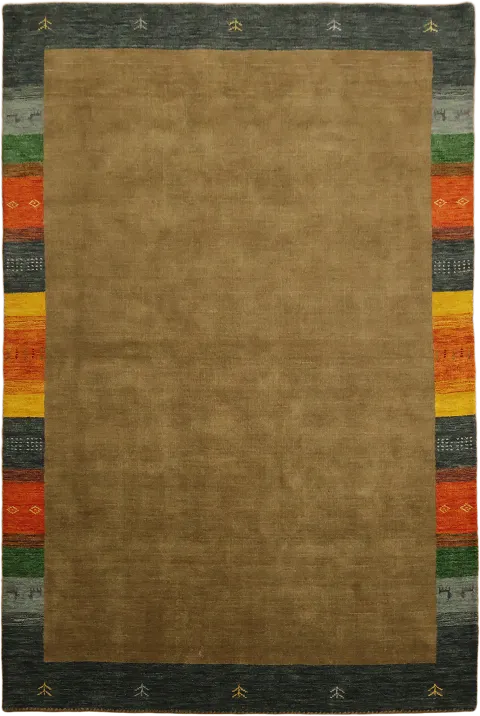 Brown Gabbeh Oriental Area Rug 7x10