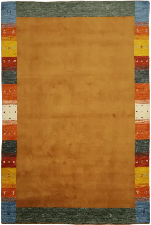 Gold Gabbeh Oriental Tribal Rug 7x10