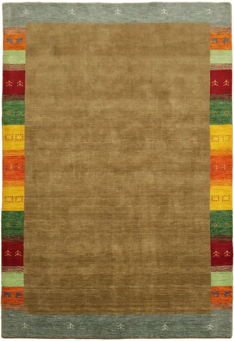 Brown Gabbeh Hand-Knoted Area Rug 7x10