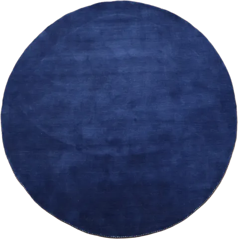 Luxurious Deep Blue Circular Gabbeh Rug for Your Home Decor 6' 5'' X 6' 5''