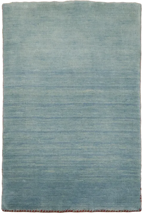 Minimalist Blue Rug with Subtle Textural Design 2'x3'