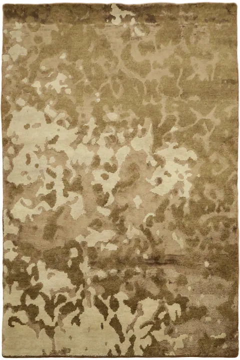 Nepalese Hand-Knotted Rug in Brown Tones 4x5
