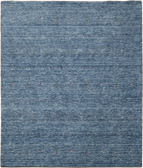 Elegant Blue Textured Gabbeh Tribal Area Rug 8x10