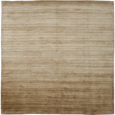 Natural Beige & Brown Striped Gabbeh Square Rug for Modern Interiors 8x8