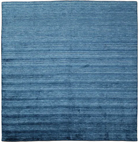Luxurious Blue Hand-Knotted Gabbeh Square Rug 8x8