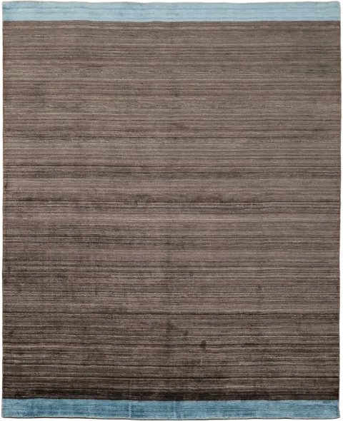 8x10 Contemporary Gabbeh Area Rug in Brown & Light Blue