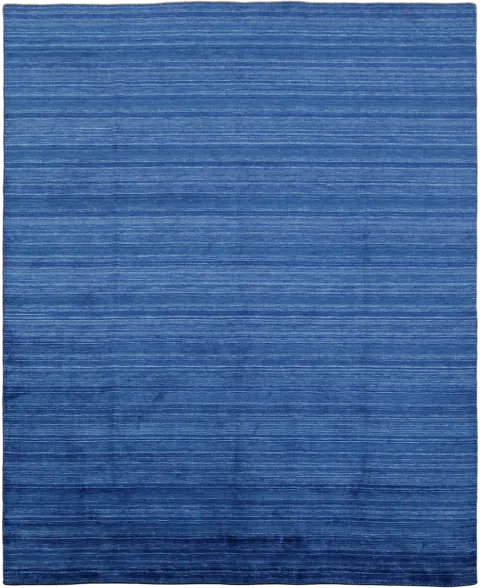 Luxurious Blue Striped Hand-Knotted Gabbeh Area Rug 8x10