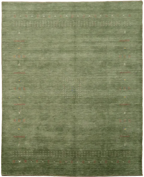 Lush Green Gabbeh Tribal Area Rug 8x10