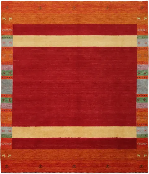 Red & Orange Gabbeh Tribal Area Rug 8x10