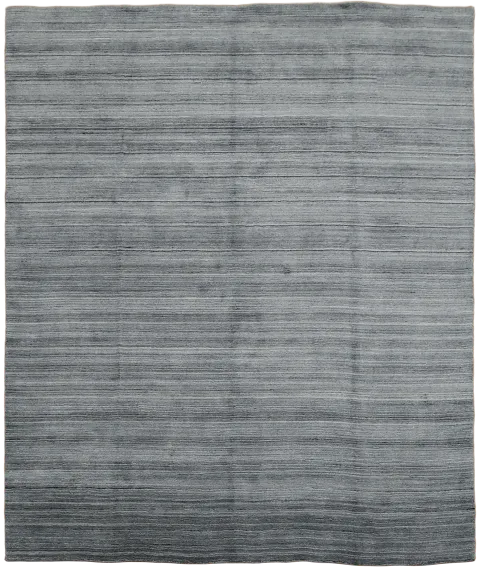 Modern Gray Hand-Knotted Gabbeh Area Rug 8x10