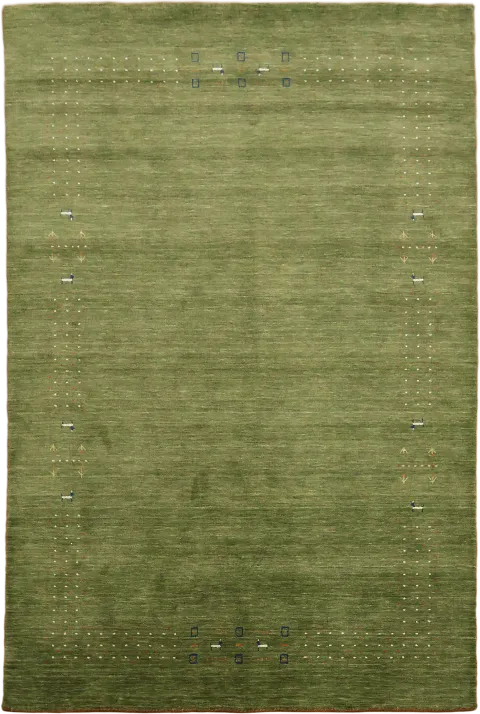 Natural Green Rug with Subtle Textured Design for Elegance 6x9