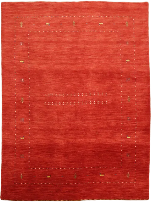 Vibrant Red Gabbeh Tribal Area Rug 6x8