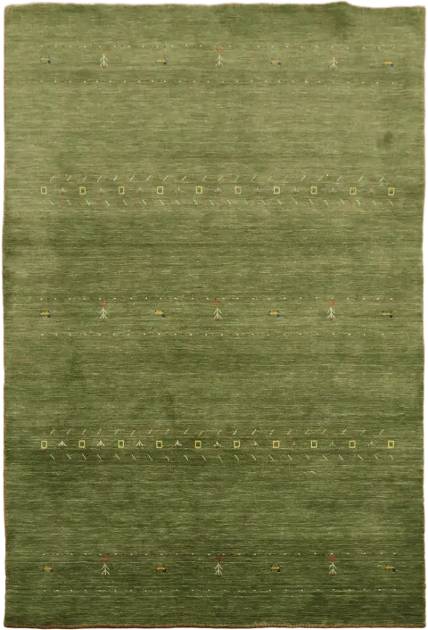 Sustainable Green Rug with Delicate, Minimalistic Design 6'x9'