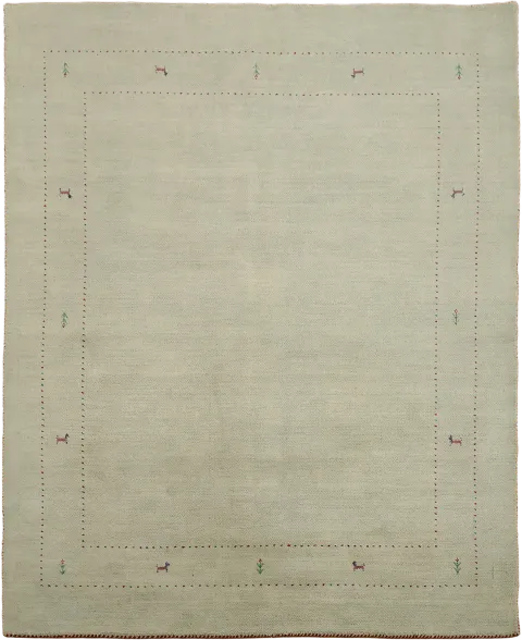 Minimalist Gabbeh Tribal Area Rug 6x8