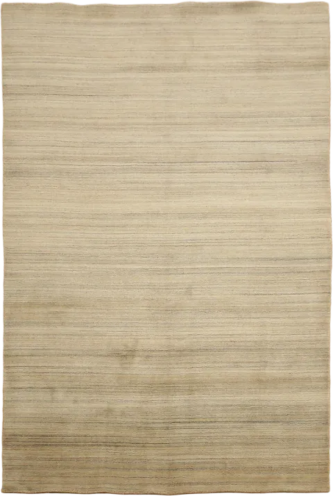 Modern Minimalist Beige Gabbeh Area Rug 7x10