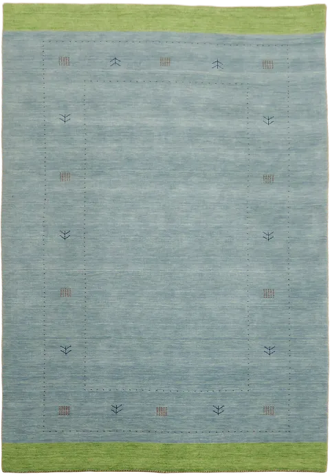 Tranquil Sky Blue Gabbeh Area Rug 7x10