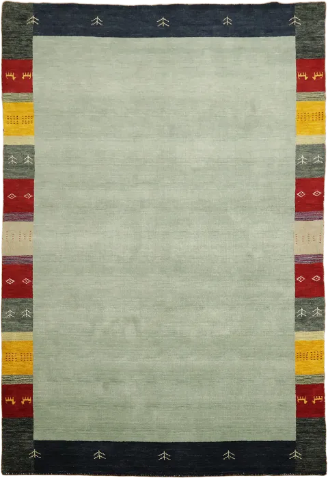 Soft Gray Gabbeh Oriental Area Rug 7x10