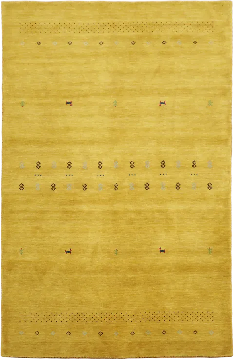 Contemporary mustard rug with delicate accents for cozy interiors 6x10
