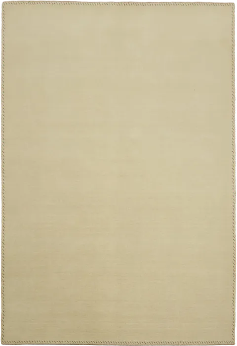 Minimalist Beige Gabbeh Area Rug 6x9