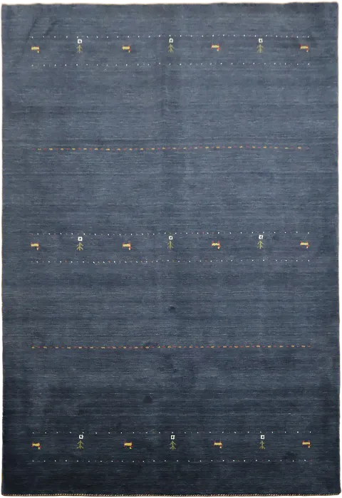 Deep Blue Gabbeh Tribal Area Rug 7x10