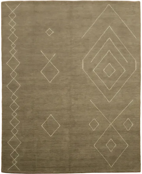 8x10 Modern Gabbeh Area Rug with Diamond Pattern