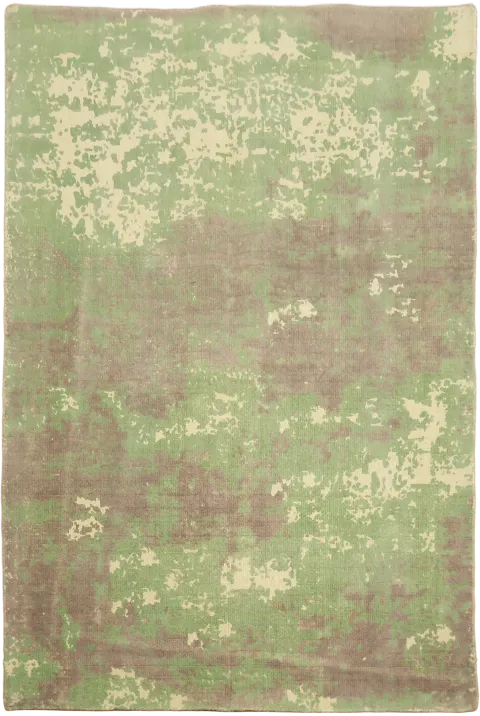 Green & Taupe Modern Abstract Rug 4x6