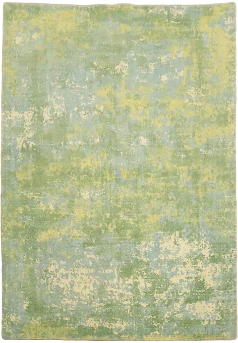 Serene Green & Yellow Abstract Rug 4x6