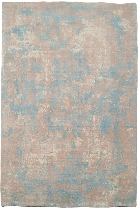 4x6 Abstract Hand-Knotted Rug in Pastel Tones