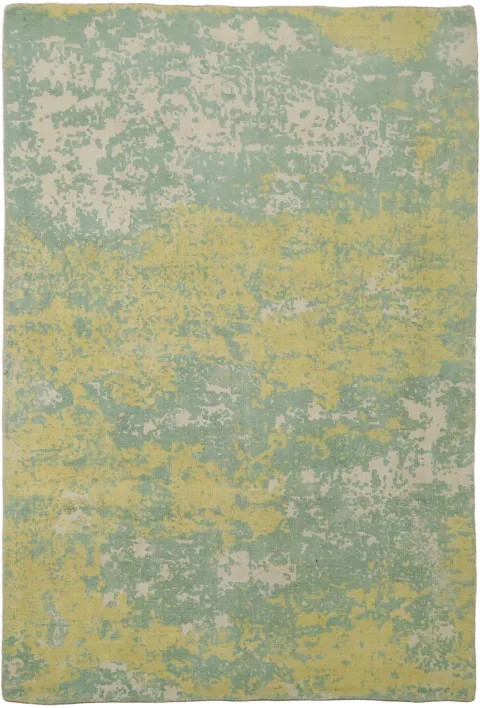 4x6 Elegant Abstract Rug in Soft Yellow & Green