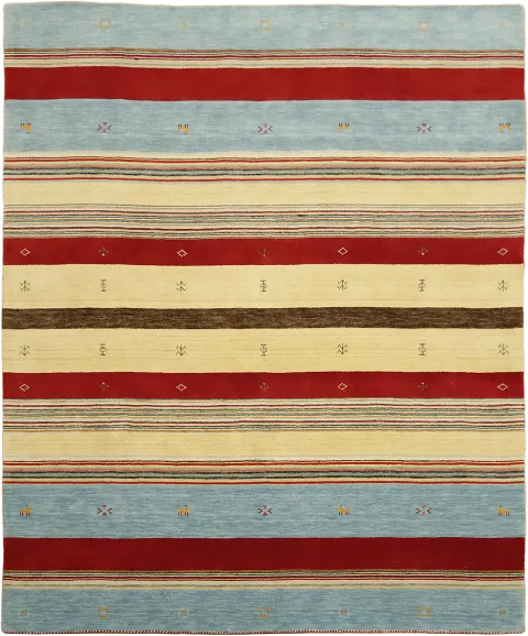 Colorful Striped Rug with Modern Design for Living Rooms 8x10