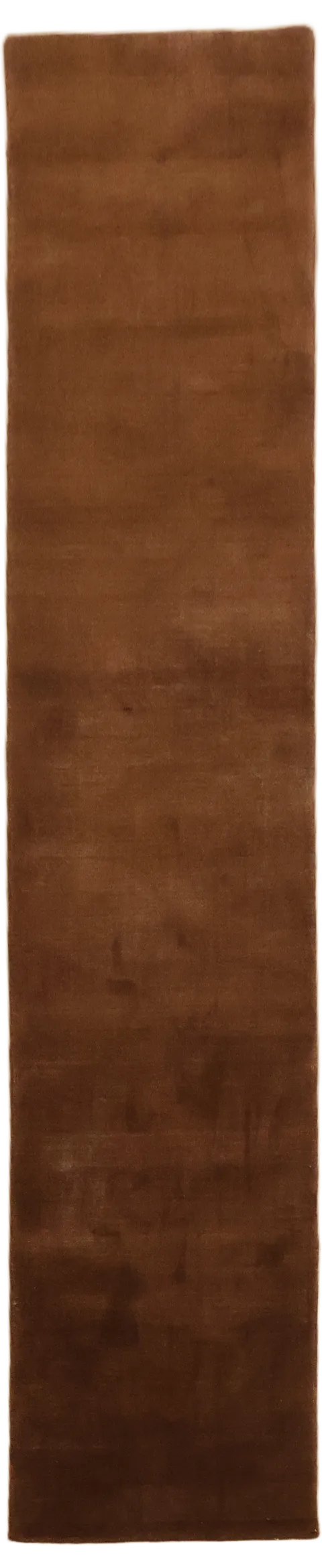 Classic Solid Brown Runner Rug for Modern Living Spaces 2'x12'