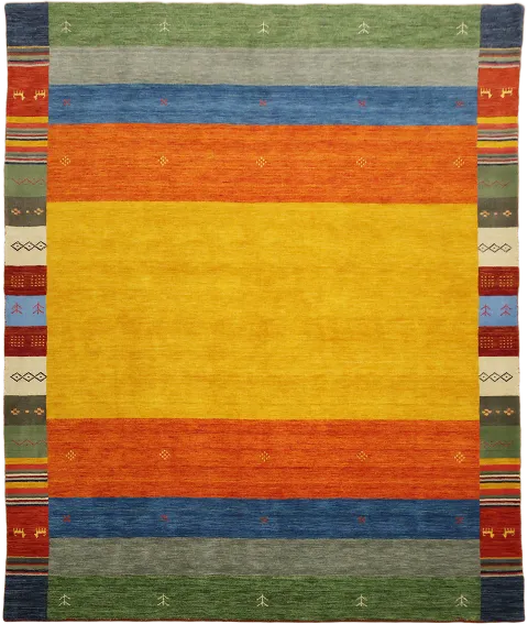 Vibrant Multicolor Striped Area Rug for Modern Home Decor 8x10