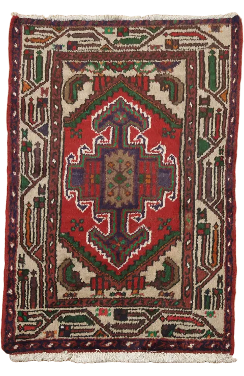 Hamedan Persian Wool Rug 2x4
