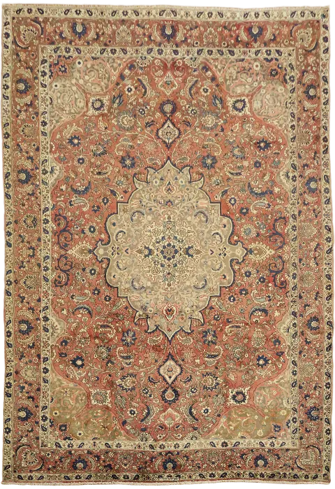 Vintage Vegetable Wool Bakhtiari Persian Area Rug 10x14