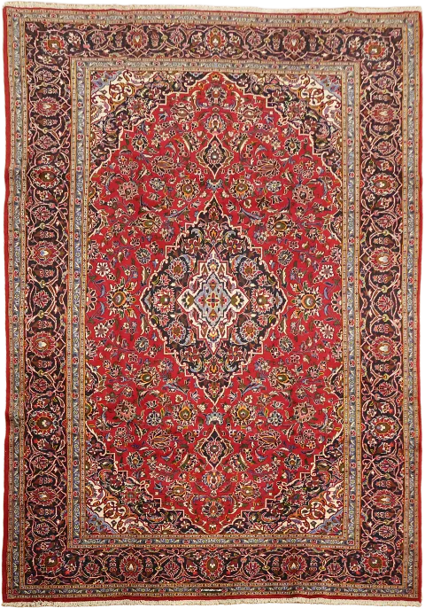 Wool Red Kashan Persian Area Rug 8x12