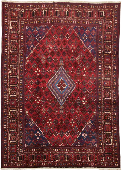 Vintage Wool Geometric Joshaghan Persian Area Rug 10x13