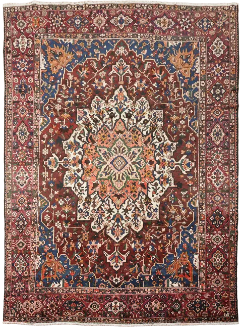 Over Size Vintage Wool Bakhtiari Persian Large Rug 11x15